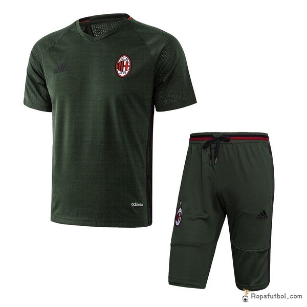 Camiseta Entrenamiento AC Milan Conjunto Completo 2017/18 Verde